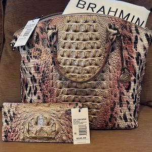 Authentic Brahmin Leather Duxbury Melbourne Handbag an matching wallet.